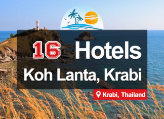 16 Hotel Accommodations on Koh Lanta, Krabi. Next to the sea, beautiful views.