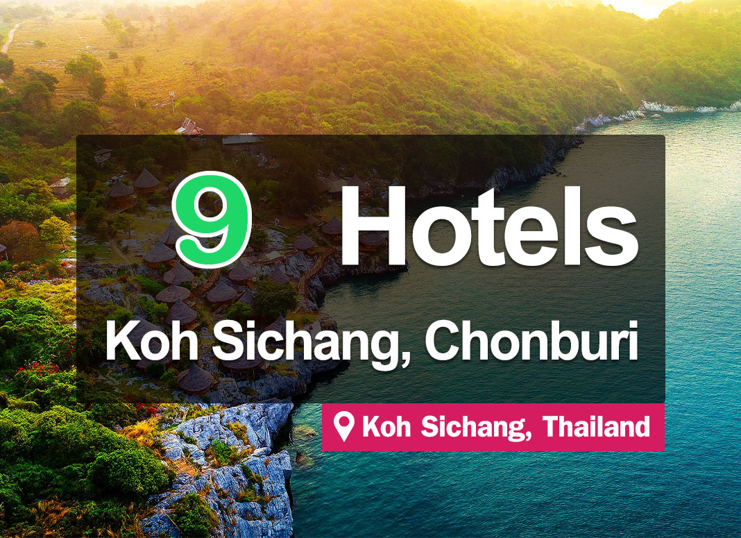 9 Hotel Accommodations on Koh Sichang, next to the sea, focusing on a good atmosphere. Affordable.