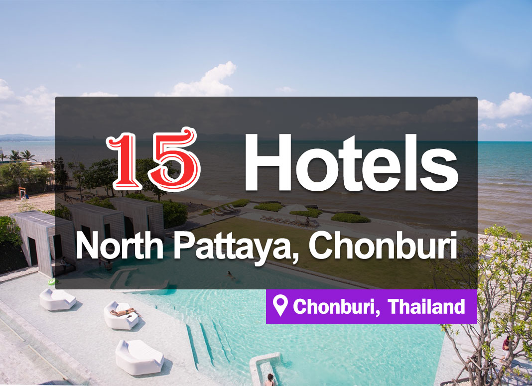 15 Hotel Accommodations in North Pattaya. Beautiful views, close to the sea.