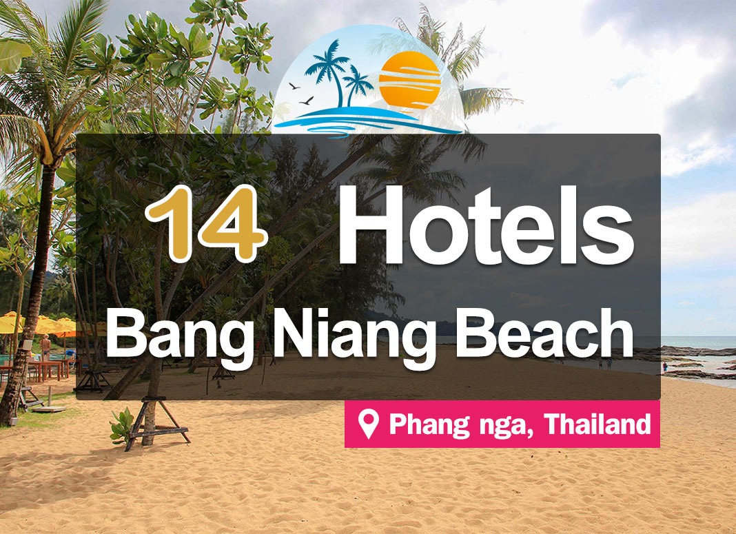 14 Hotel Accommodations on Bang Niang beach, Khao Lak, Phang Nga. Located by the sea.