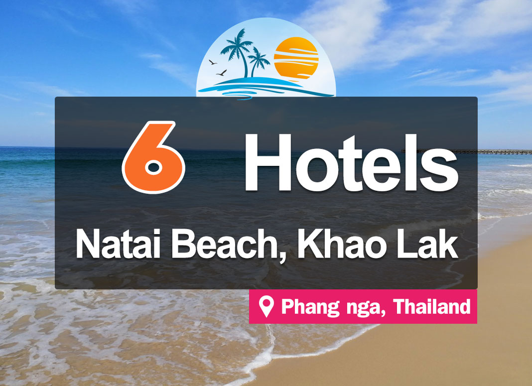 6 Hotel Accommodations at Natai Beach, Phang Nga, located next to the sea with a good atmosphere.