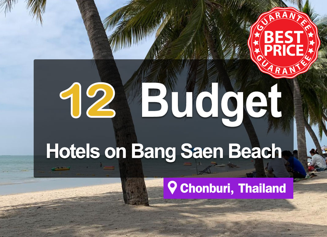 12 Hotel Accommodation on Bangsaen beach. Nice to stay with affordable prices, starting at only a few hundred baht.